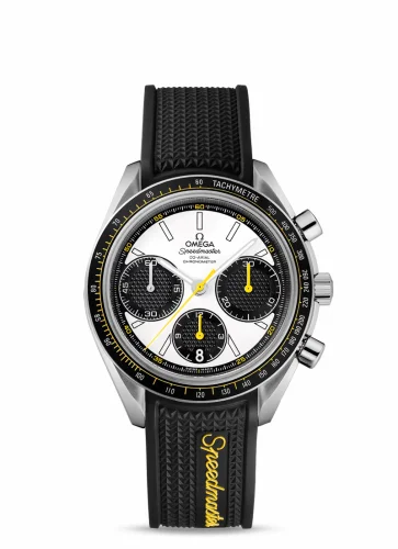 Omega Speedmaster Racing Co-Axial Chronograph Stainless Steel / Silver-Yellow / Rubber 326.32.40.50.04.001 (32632405004001)